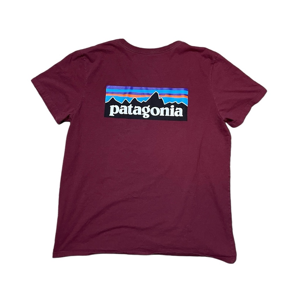PATAGONIA Responsibili-Tee Crewneck T-Shirt Maroon Size Medium